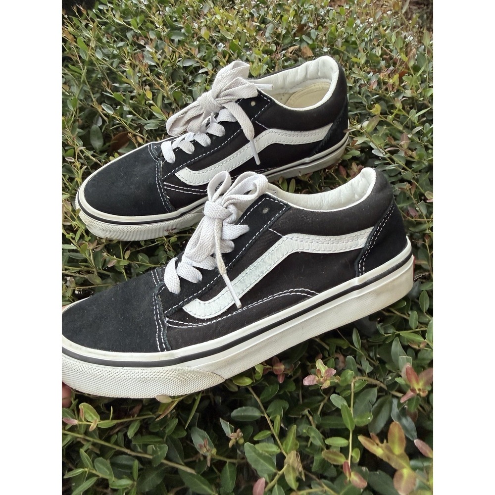 Vans Old Skool Sneakers Black White Child SZ 3